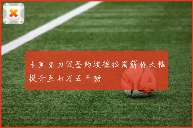卡里克力促签约埃德松周薪将大幅提升至七万五千镑